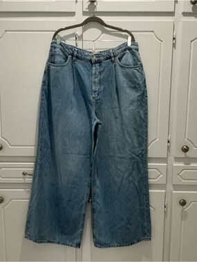 We The Free Wide-Leg Denim Jeans in Light Blue